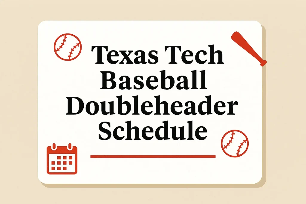 2025 texas tech baseball doubleheader schedule at a glance