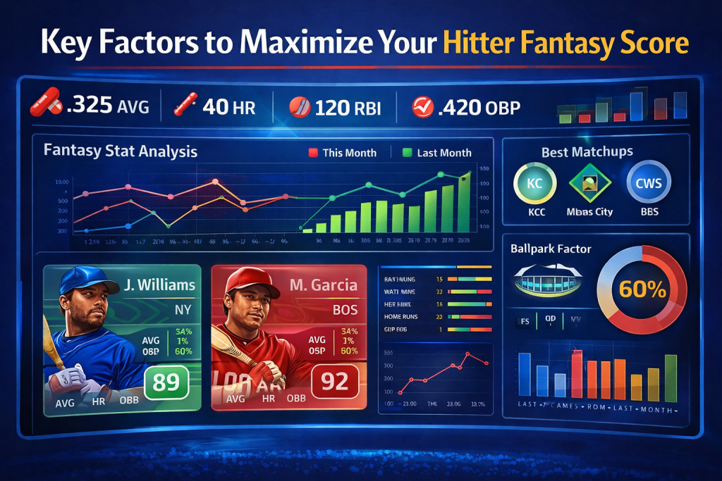 key factors to maximize your hitter fantasy score