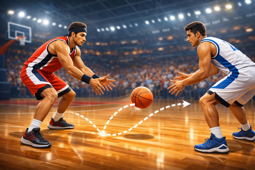situasi yang tepat menggunakan bounce pass