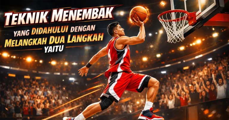 teknik menembak yang didahului dengan melangkah dua langkah yaitu