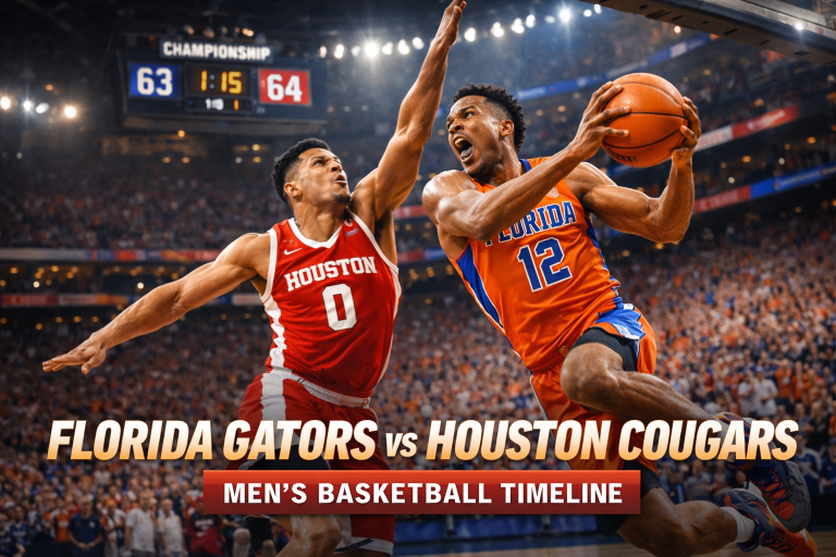florida gators mens basketball vs houston cougars mens basketball timeline