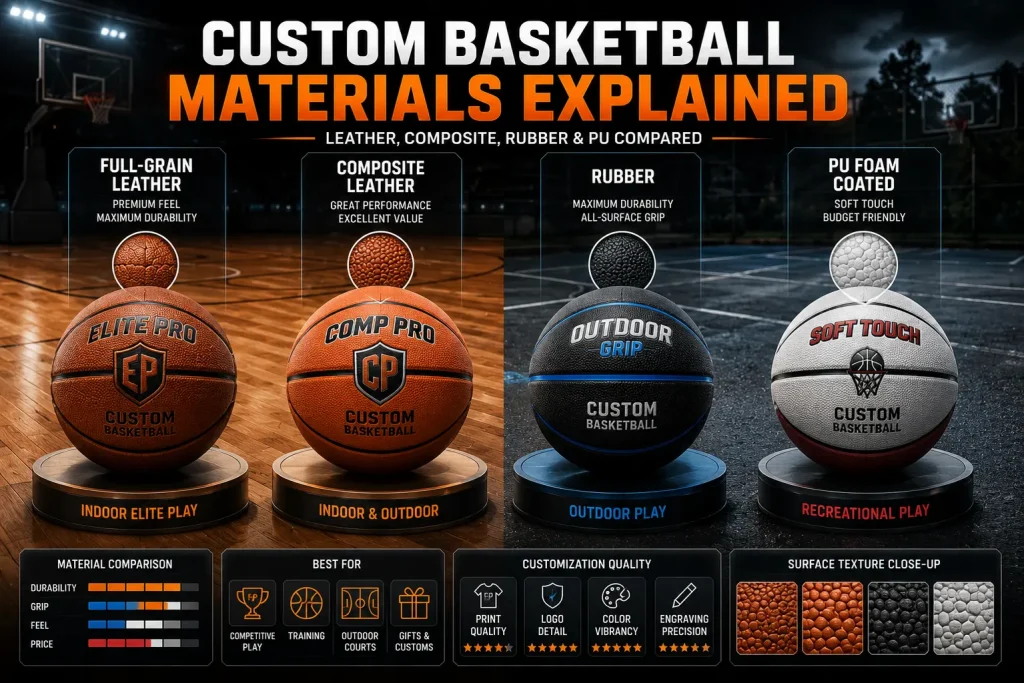 custom basketball materials explained