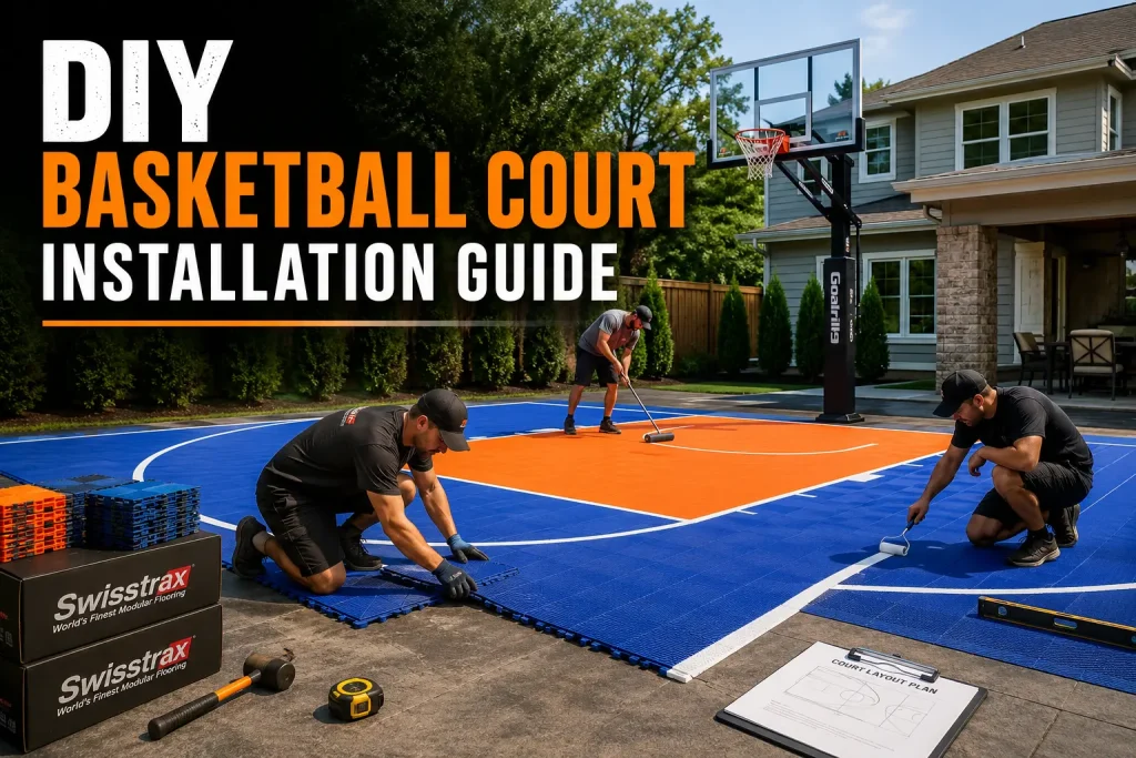 diy basketball court installation guide