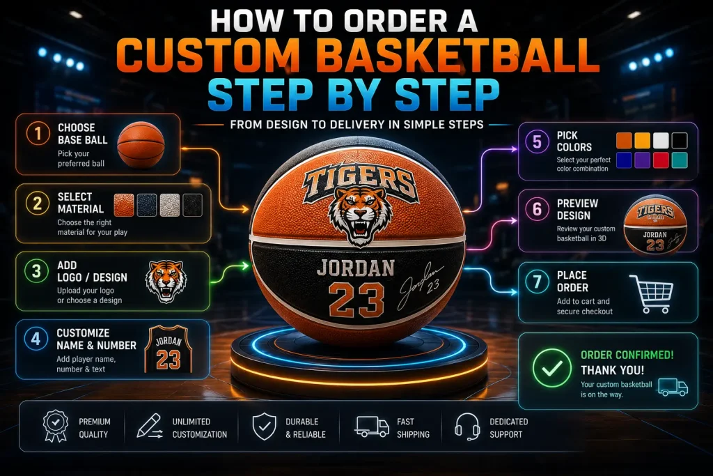 how to order a custom basketball step by step