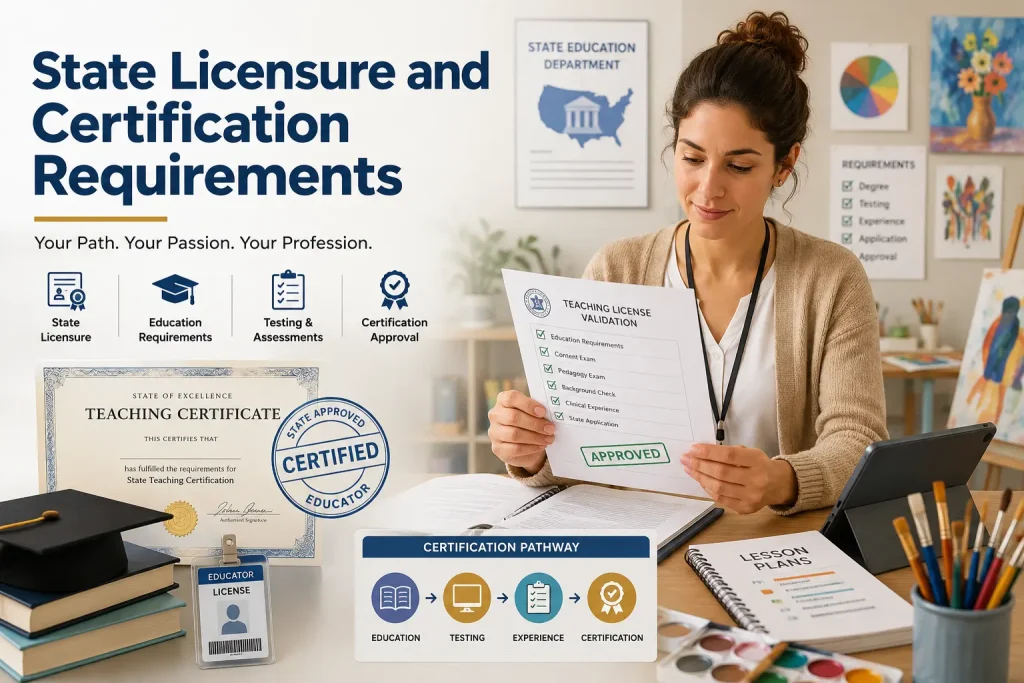 state licensure and certification requirements