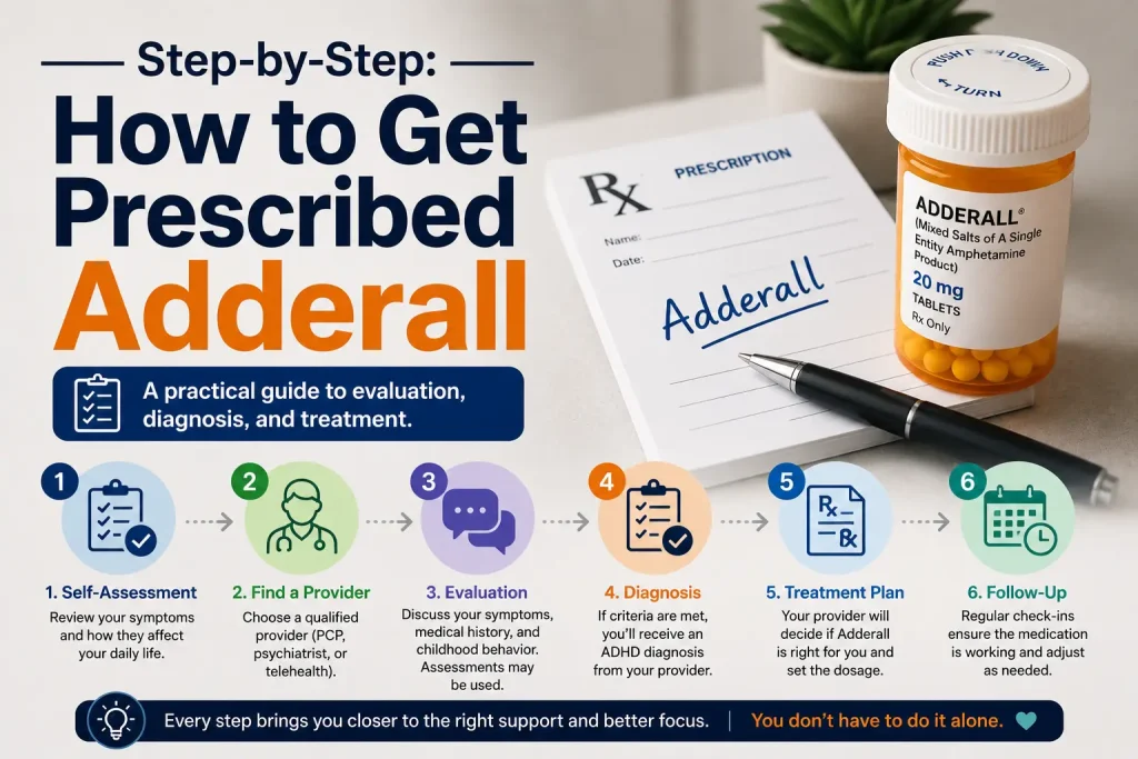 step by step how to get prescribed adderall