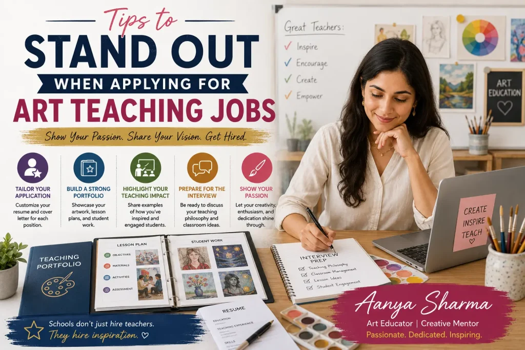 tips to stand out when applying for art teaching jobs