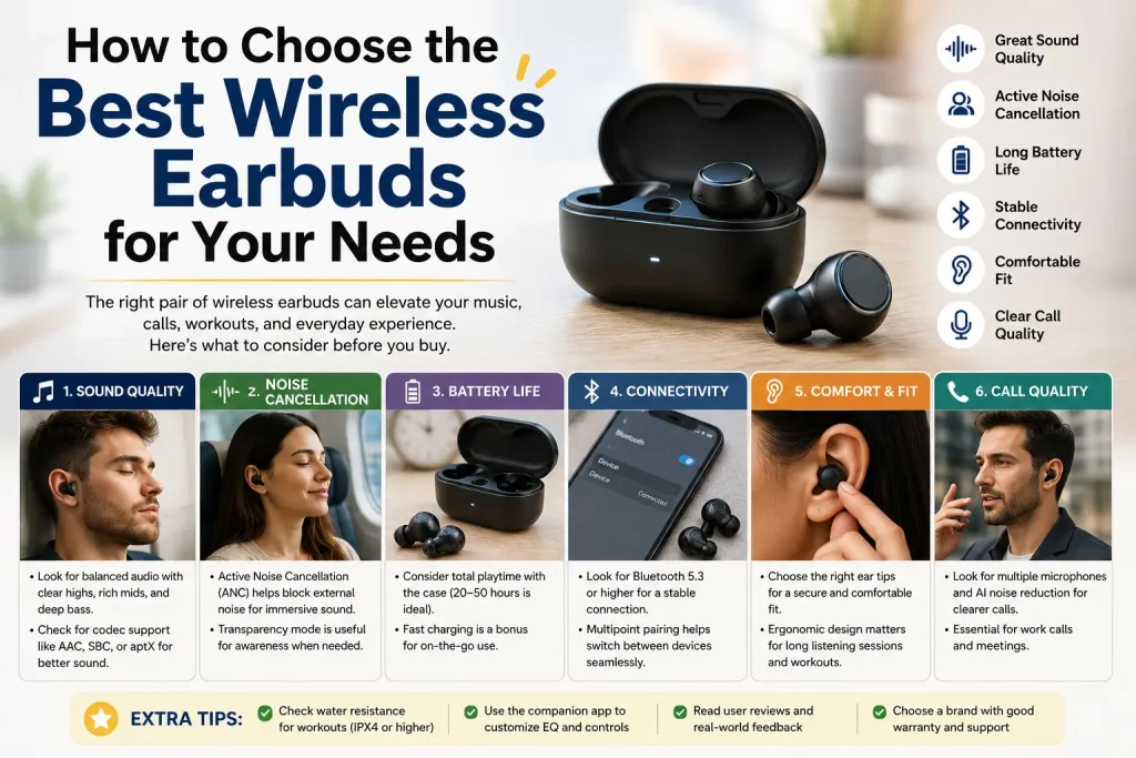 how to choose the best wireless earbuds for your needs