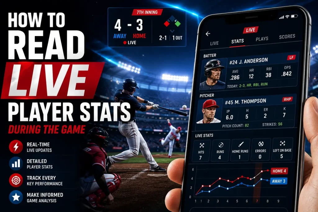 how to read live player stats during the game