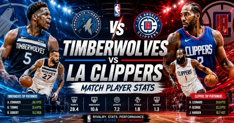timberwolves vs la clippers match player stats