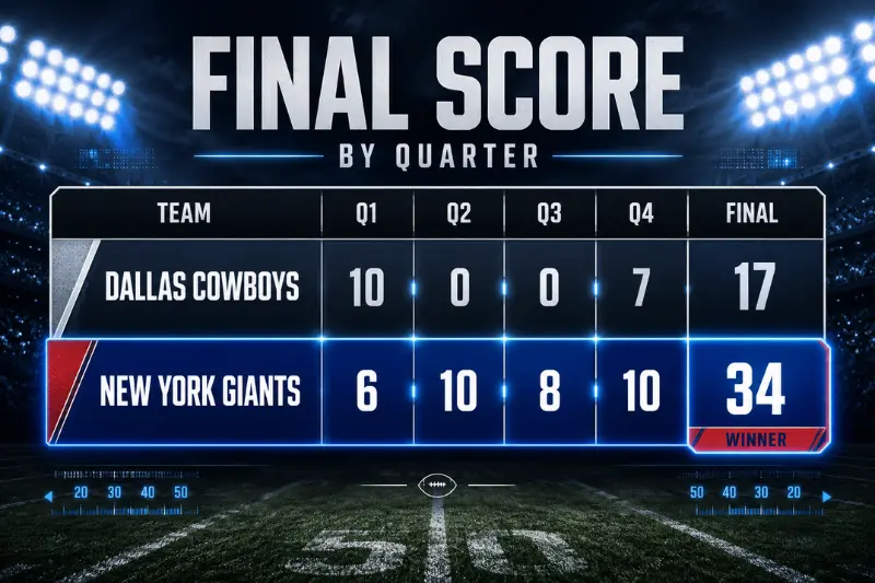 final score by quarter