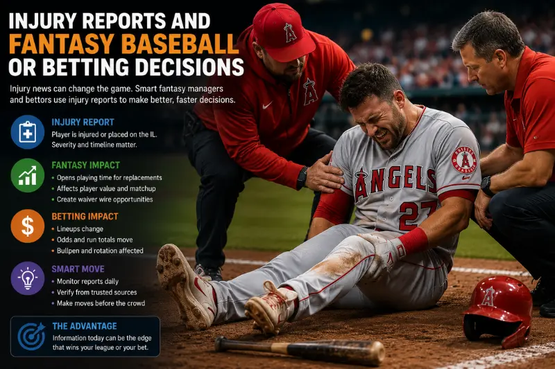 injury reports and fantasy baseball or Betting decisions